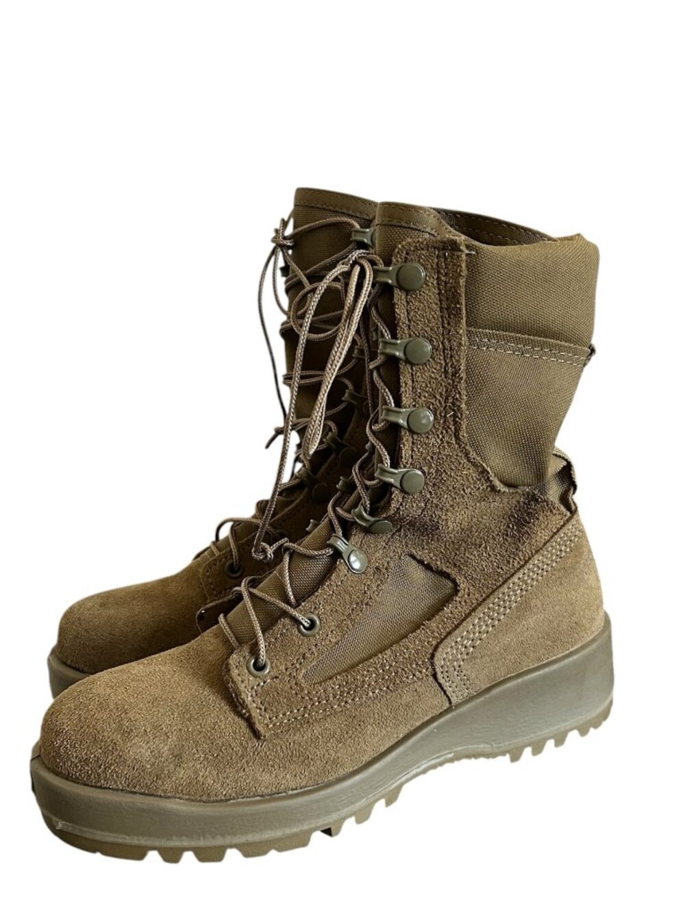 Belleville Hot Weather Steel Toe Vibram Sole Boots In Tan Size 8
